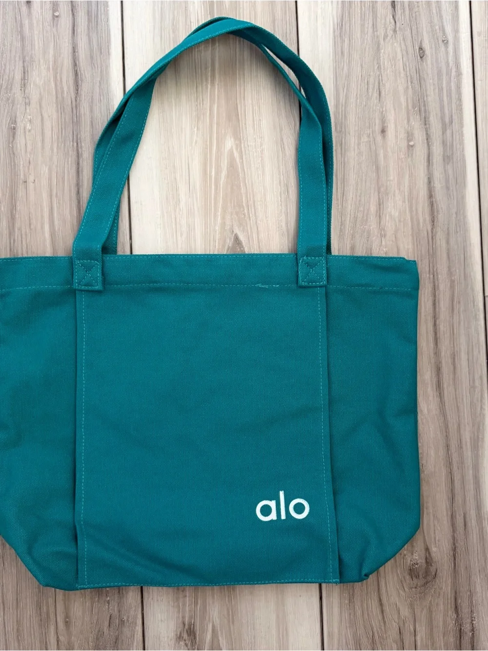 ALO Yoga Teal Canvas Tote